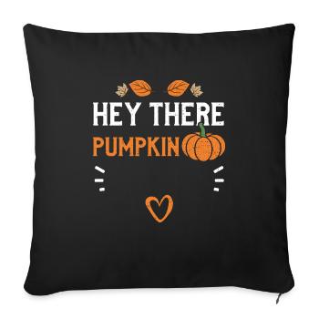 Hey There Pumpkin - Pumpkin - Housse de coussin décorative 45 x 45 cm - noir - Devant