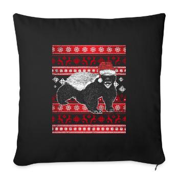 Ugly Christmas Honigdachs - Housse de coussin décorative 45 x 45 cm - noir - Devant
