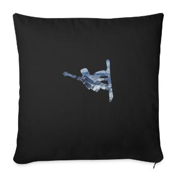 Snowboarding - Sofakissenbezug 45 x 45 cm - Schwarz - Vorne