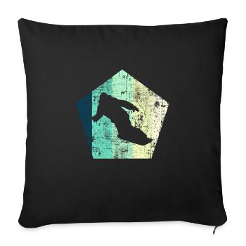 Snowboarding - Sofakissenbezug 45 x 45 cm - Schwarz - Vorne