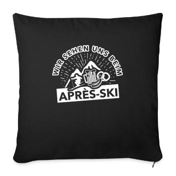 Après-Ski - Sofakissenbezug 45 x 45 cm - Schwarz - Vorne