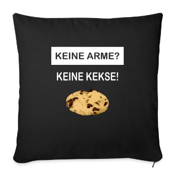 Pas de bras Pas de biscuits - Housse de coussin décorative 45 x 45 cm - noir - Devant