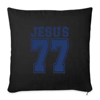 Jesus Christ Faith Bible God Redeemer Gift - Sofa pillowcase 17,3'' x 17,3'' (45 x 45 cm) - black - Front