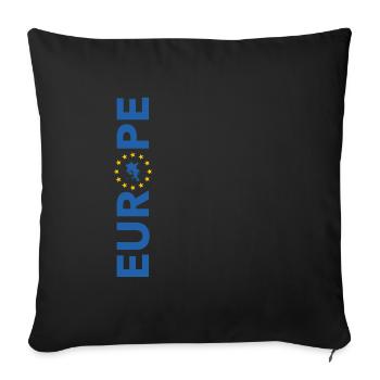 Europe UE Union européenne stars - Housse de coussin décorative 45 x 45 cm - noir - Devant