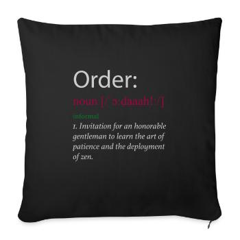 John Bercow Order Definition Brexit saying funny - Sofa pillowcase 17,3'' x 17,3'' (45 x 45 cm) - black - Front