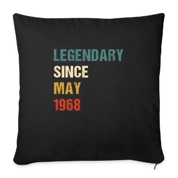 LEGENDARY SINCE MAY 1968 - Sofakissenbezug 45 x 45 cm - Schwarz - Vorne