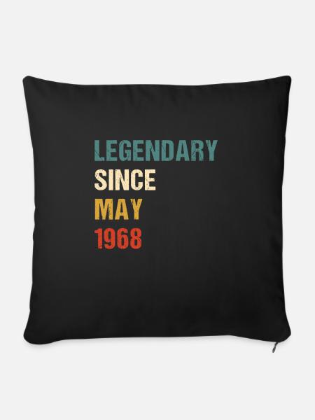LEGENDARY SINCE MAY 1968 - Sofakissenbezug 45 x 45 cm - Schwarz