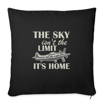 Pilot - Sofa pillowcase 17,3'' x 17,3'' (45 x 45 cm) - black - Front