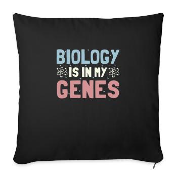 Biologie - Housse de coussin décorative 45 x 45 cm - noir - Devant