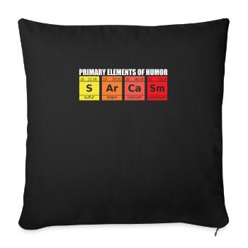 Sarcasm Humor Chemical Letters Saying - Sofa pillowcase 17,3'' x 17,3'' (45 x 45 cm) - black - Front