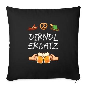 T-shirt de remplacement Dirndl pour le - Housse de coussin décorative 45 x 45 cm - noir - Devant