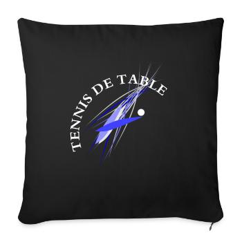 Table tennis - Sofa pillowcase 17,3'' x 17,3'' (45 x 45 cm) - black - Front