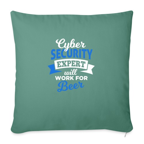 Cyber Security Expert will work for beer - Copricuscino per divano, 45 x 45 cm