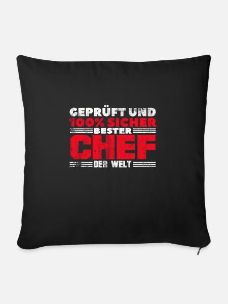 Bester Chef der Welt - Sofakissenbezug 45 x 45 cm - Schwarz