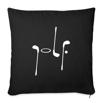 Golf - Funny Golfer Gift - Sofa pillowcase 17,3'' x 17,3'' (45 x 45 cm) - black - Front