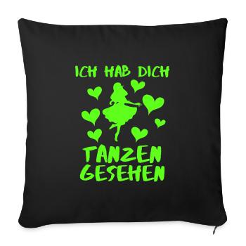 Ich hab dich tanzen gesehen – Magischer Tanzmoment - Sofakissenbezug 45 x 45 cm - Schwarz - Vorne