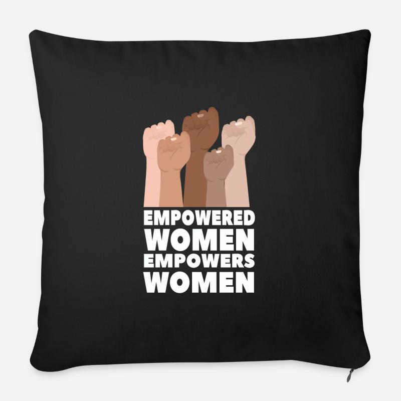 Empowered women empower women - Sofakissenbezug 45 x 45 cm - Schwarz