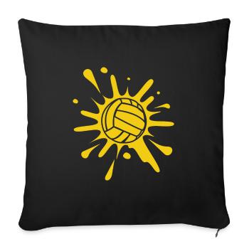 volleyball - Sofa pillowcase 17,3'' x 17,3'' (45 x 45 cm) - black - Front