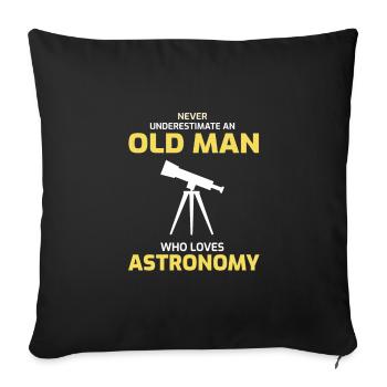 Astronomie - Housse de coussin décorative 45 x 45 cm - noir - Devant
