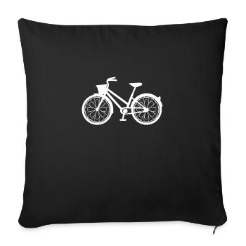 Bicyclette - Housse de coussin décorative 45 x 45 cm - noir - Devant