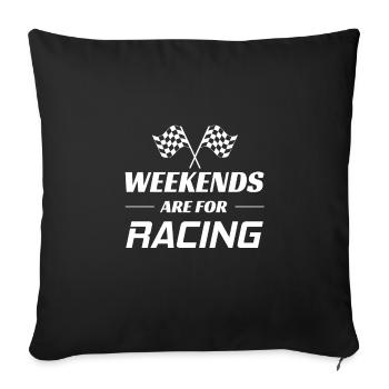 Car Racing - Sofa pillowcase 17,3'' x 17,3'' (45 x 45 cm) - black - Front