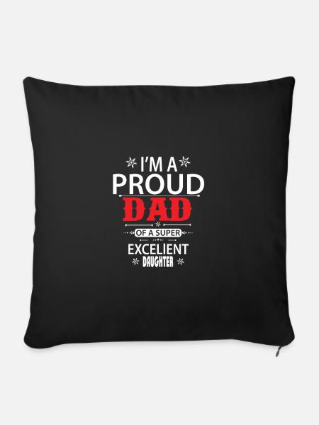 I'm a proud dad - Sofakissenbezug 45 x 45 cm - Schwarz