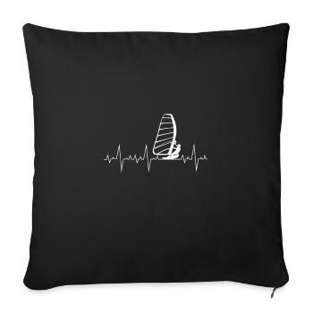 Windsurfer Windsurfing Ocean Summer Gift - Housse de coussin décorative 45 x 45 cm - noir - Devant