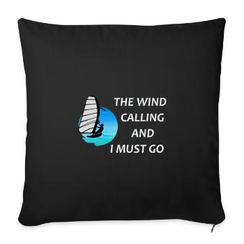Windsurfer Windsurfing Ocean Summer Gift - Housse de coussin décorative 45 x 45 cm - noir - Devant
