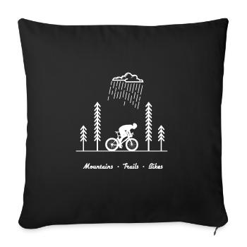 Cadeau de vélo de vélo pour les cyclistes VTT - Housse de coussin décorative 45 x 45 cm - noir - Devant