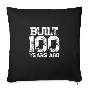100. Geburtstag - Sofakissenbezug 45 x 45 cm - Schwarz - Vorne