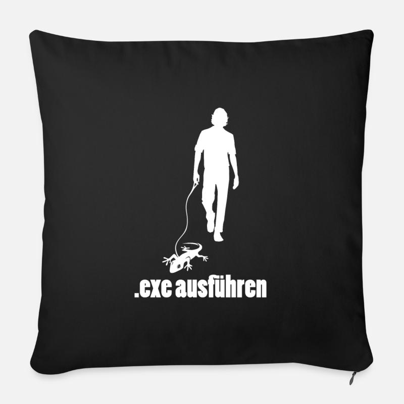 Informatiker Programmierer Admin exe ausführen - Sofakissenbezug 45 x 45 cm - Schwarz