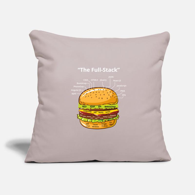 Computer Programmer Coders Software Burger Lovers Sofa pillowcase 17,3'' x 17,3'' (45 x 45 cm)