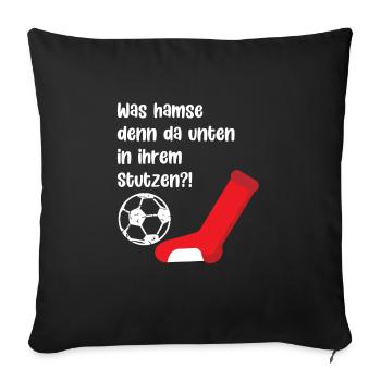 Fußballvereine wissen bescheid. - Sofakissenbezug 45 x 45 cm - Schwarz - Vorne