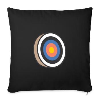 Bogenschießen Archery Target - Sofakissenbezug 45 x 45 cm - Schwarz - Vorne