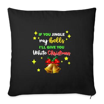 Funny Christmas sayings - Sofa pillowcase 17,3'' x 17,3'' (45 x 45 cm) - black - Front