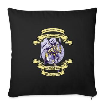 Jesus devil religion man storm message - Sofa pillowcase 17,3'' x 17,3'' (45 x 45 cm) - black - Front