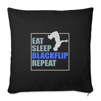 Freerunning backflip parkour - Sofa pillowcase 17,3'' x 17,3'' (45 x 45 cm) - black - Front