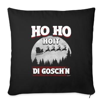 Ho Ho Hoit di Goschn – Funny Christmas design - Sofa pillowcase 17,3'' x 17,3'' (45 x 45 cm) - black - Front