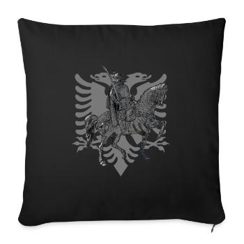 Eagle, gift idea - Sofa pillowcase 17,3'' x 17,3'' (45 x 45 cm) - black - Front