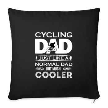 Cycling dad dad riding a bike cycling dad - Sofa pillowcase 17,3'' x 17,3'' (45 x 45 cm) - black - Front