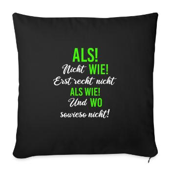 Grammatik Deutsch Lehrer - Sofakissenbezug 45 x 45 cm - Schwarz - Vorne