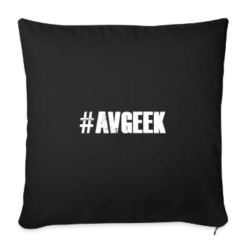 #AVGeek – Passion for Aviation Pilot - Sofa pillowcase 17,3'' x 17,3'' (45 x 45 cm) - black - Front