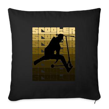 Scooter - Sofa pillowcase 17,3'' x 17,3'' (45 x 45 cm) - black - Front