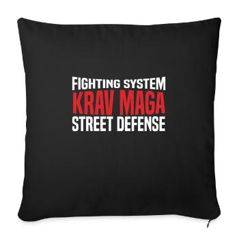 Krav Maga - Housse de coussin décorative 45 x 45 cm - noir - Devant