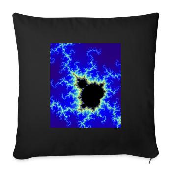 Fractal Apple Male Blue - Sofa pillowcase 17,3'' x 17,3'' (45 x 45 cm) - black - Front
