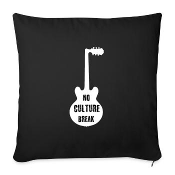 no culture break - Sofa pillowcase 17,3'' x 17,3'' (45 x 45 cm) - black - Front