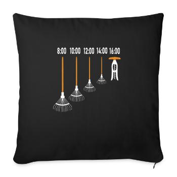 Râteau de jardinage jardinier après le travail bière drôle - Housse de coussin décorative 45 x 45 cm - noir - Devant