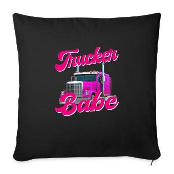 camionneur camionneur bébé hp camion bébé - Housse de coussin décorative 45 x 45 cm - noir - Devant