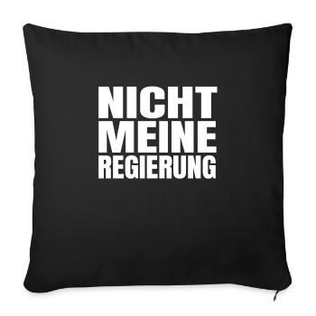 Not my government - Sofa pillowcase 17,3'' x 17,3'' (45 x 45 cm) - black - Front