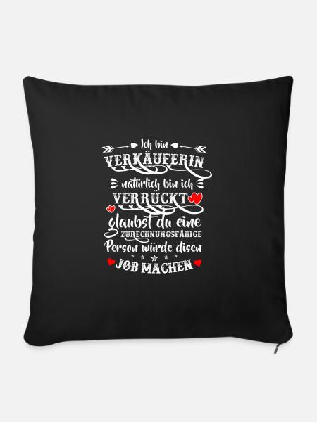 Verkäuferin Fachverkäuferin Einzelhandel Frauen - Sofakissenbezug 45 x 45 cm - Schwarz